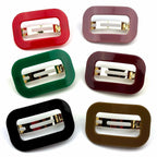 Barrette Cheveux Ajourée Acétate 7cm Fait Main - Monture Dorée