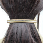 Barrette Cheveux Longue 9.5cm Velours Chaine Strass