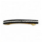 Barrette Cheveux Longue 9.5cm Velours  noir Chaine Strass