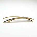 Barrette Cheveux Longue Croix 13cm Métal Doré 