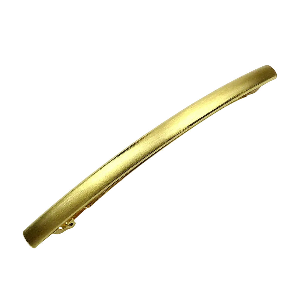 Barrette Cheveux Longue Métal Brossé or 12,6cm