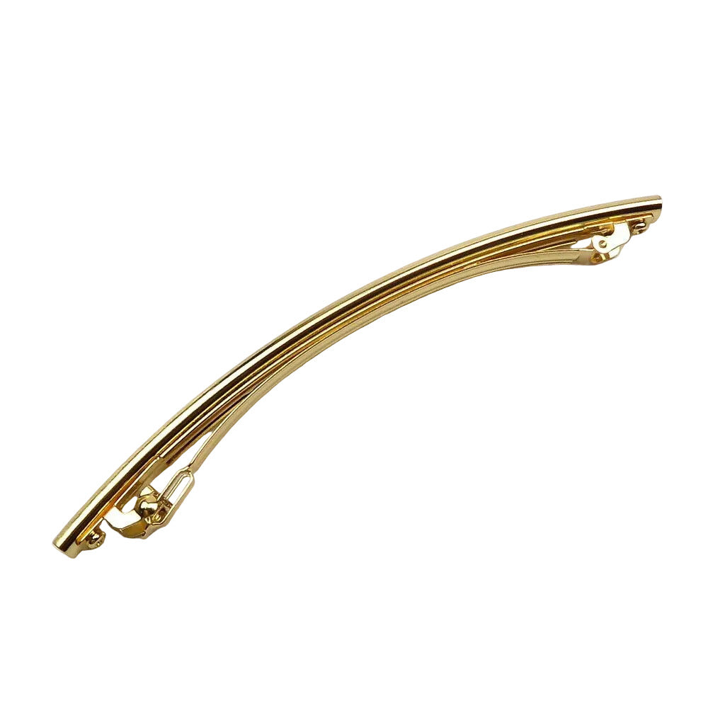 Barrette Cheveux Longue Métal Brossé doré 12,6cm