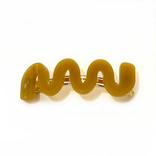 Barrette Cheveux Ondulée 6cm Acétate Fait Main