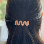 Barrette Cheveux Ondulée 6cm Acétate Fait Main