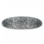 Barrette Cheveux Ovale Incurvée 9cm Paillettes argent