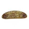 Barrette Cheveux Ovale incurvée 9cm Paillettes dorés