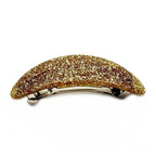 Barrette Cheveux Ovale incurvée 9cm Paillettes doré