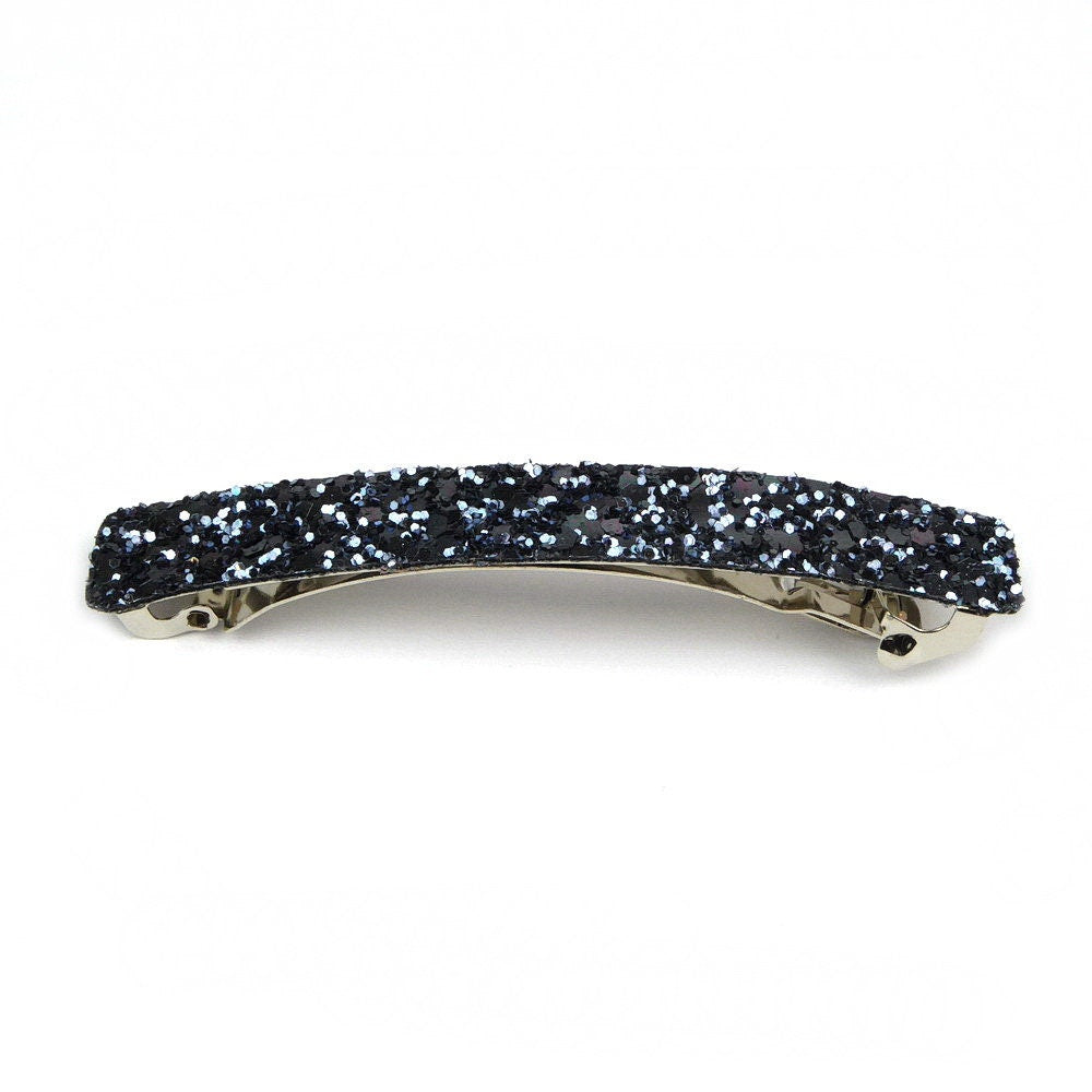 Barrette Cheveux Paillettes 8,5cm, gris, cheveux fins