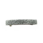 Barrette Cheveux Paillettes 8cm Acétate Fait Main Argent