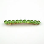 Barrette Cheveux Perles à Facette 8cm  Vert