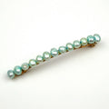 Barrette Cheveux Perles d'Eau Douce 8cm bleu clair