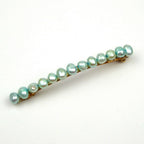Barrette Cheveux Perles d'Eau Douce 8cm bleu clair