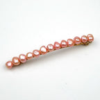 Barrette Cheveux Perles d'Eau Douce 8cm rose