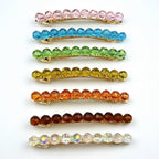 Barrette Cheveux Perles à Facette 8cm - Élégante & Raffinée
