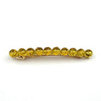 Barrette Cheveux Perles à Facette 8cm  Ambre