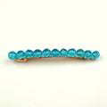 Barrette Cheveux Perles à Facette 8cm  Bleu