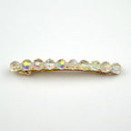 Barrette Cheveux Perles à Facette 8cm Cristal irisé