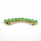 Barrette Cheveux Perles à Facette 8cm vert cheveux fins