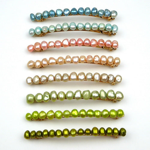 Barrette Cheveux Perles d'Eau Douce 8cm 