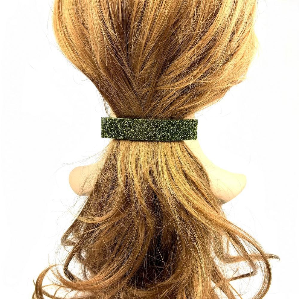 Barrette Cheveux Rectangle Paillette 9.5cm Fait Main - Accessoire Coiffure