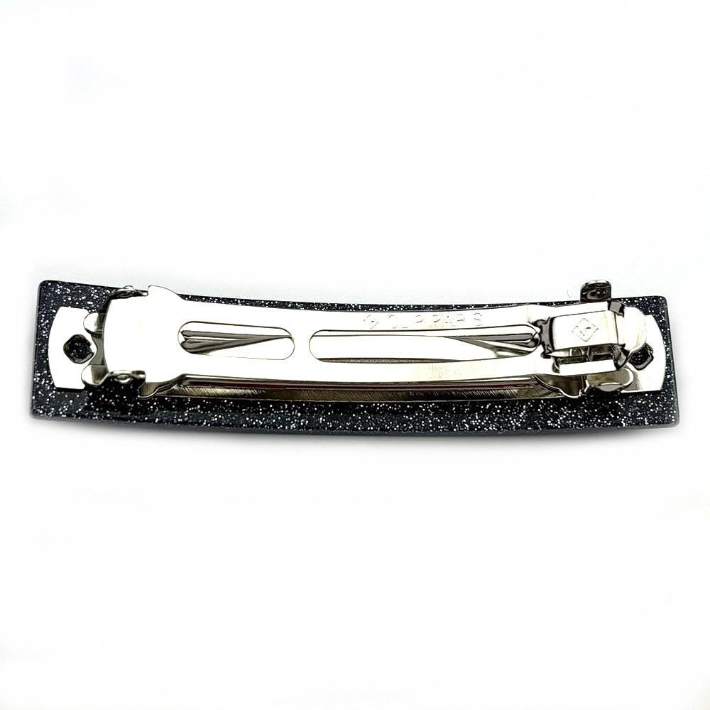 Barrette Cheveux Rectangle Paillette 9.5cm Clip Paris, Fait Main - Accessoire Coiffure