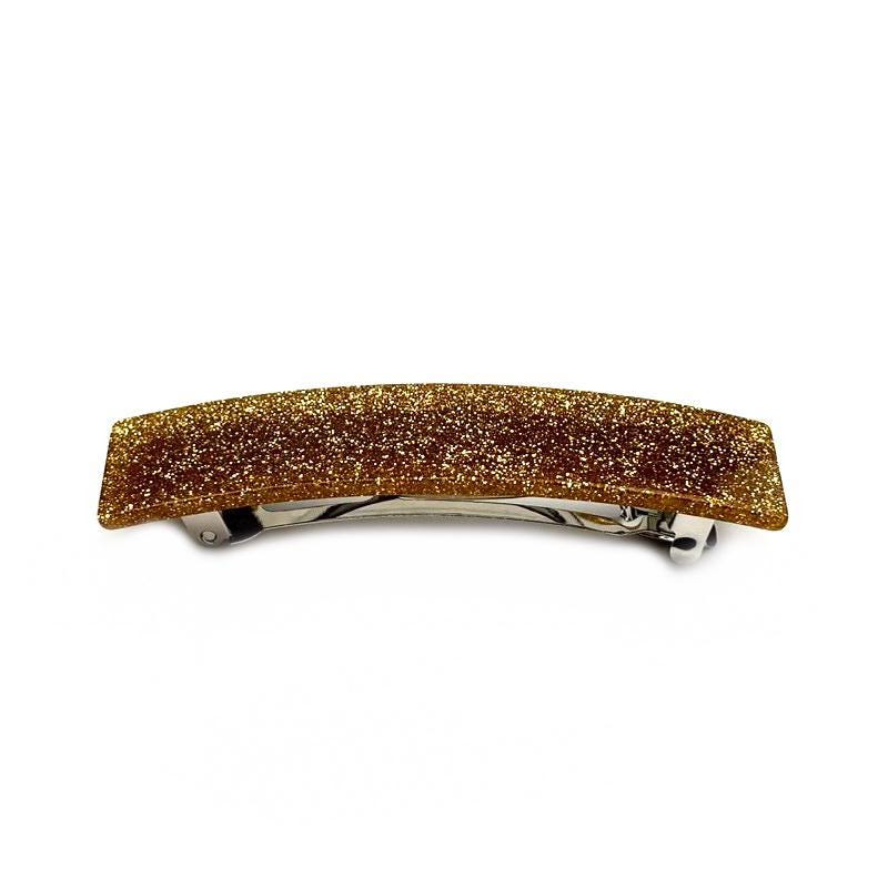Barrette Cheveux Rectangle Paillette 9.5cm Fait Main doré - Accessoire Coiffure