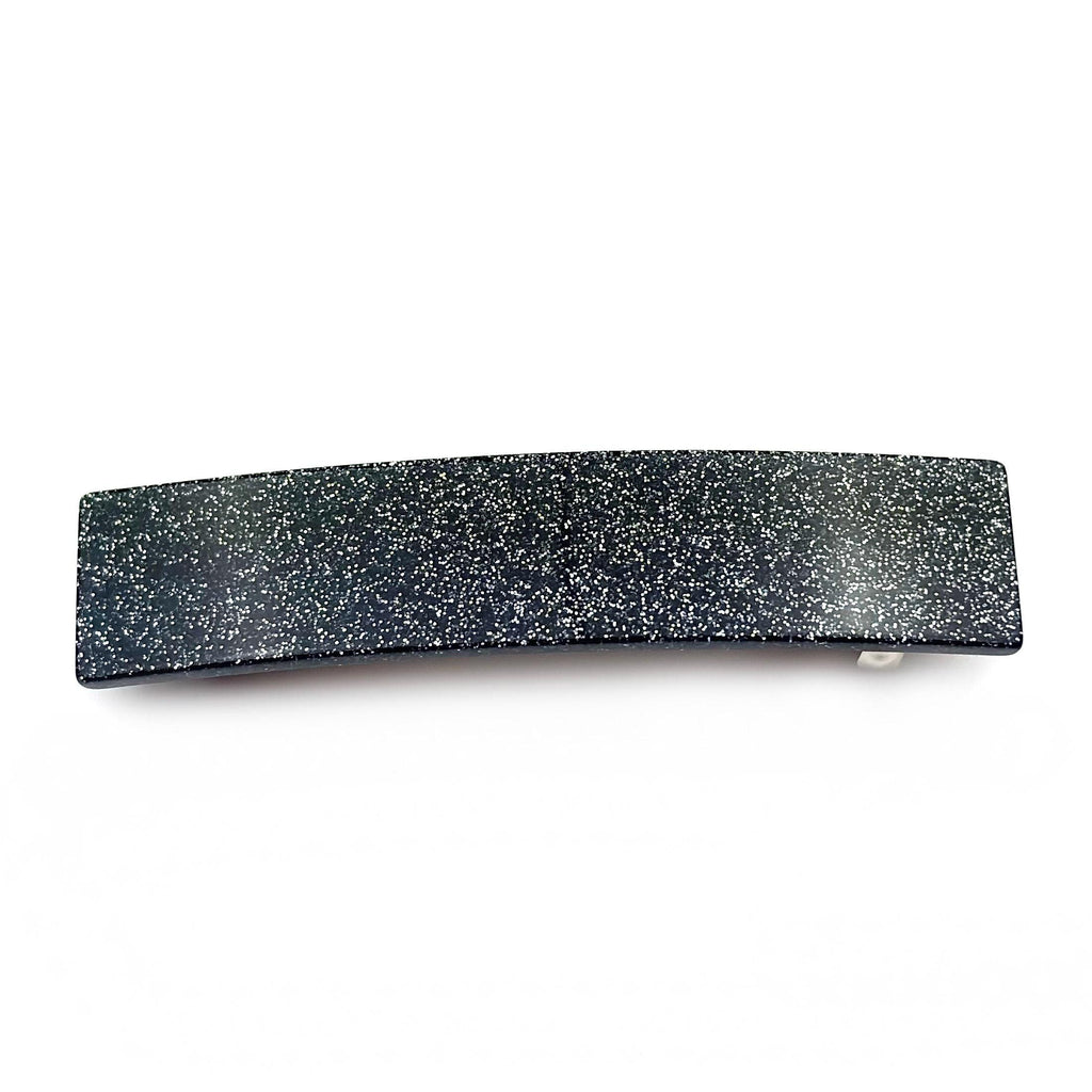 Barrette Cheveux Rectangle Paillette 9.5cm Fait Main gris - Accessoire Coiffure