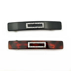 Barrette Cheveux Rectangulaire Strass 7.5cm - Fait Main