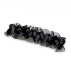 Barrette Cheveux Sequin et Tulle 9cm noir