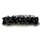 Barrette Cheveux Sequin et Tulle 9cm noir
