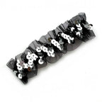 Barrette Cheveux Sequin et Tulle 9cm - argent
