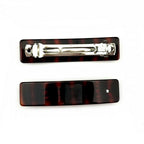 Barrette cheveux celluloid rectangulaire 9cm strass