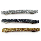 Barrette cheveux longue 10cm en acétate paillette