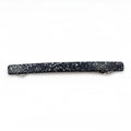 Barrette cheveux longue 10cm en acétate paillette gris