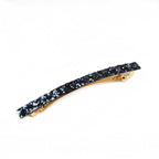 Barrette cheveux longue 10cm paillette gris - cheveux fins