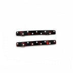 Barrette cheveux 6.5cm avec strass demi-blond - Lot de 2