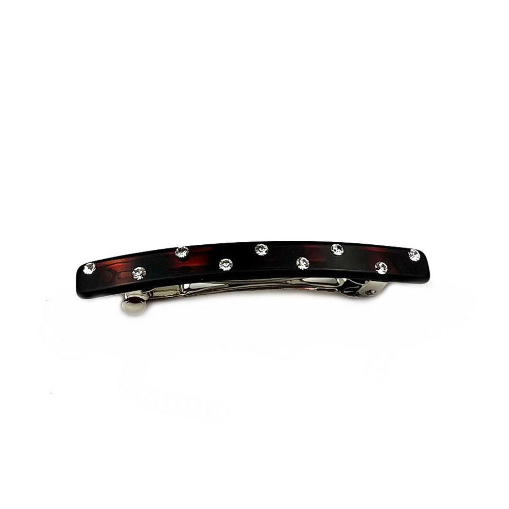 Barrette cheveux 6.5cm demi-blond avec strass