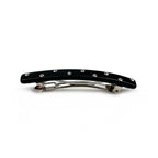 Barrette cheveux 6.5cm noir avec strass fait main