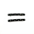 Barrette cheveux 6.5cm noir avec strass - Lot de 2