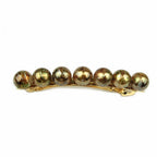 Barrette cheveux 8.5cm perle marbré doré