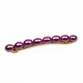 Barrette cheveux 8cm, perles ovales nacrées violet