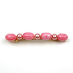 Barrette cheveux 8cm perles rose