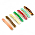 Barrette cheveux rectangulaire acétate 10cm, nombreux coloris