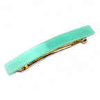 Barrette cheveux rectangulaire acétate 10cm vert eau