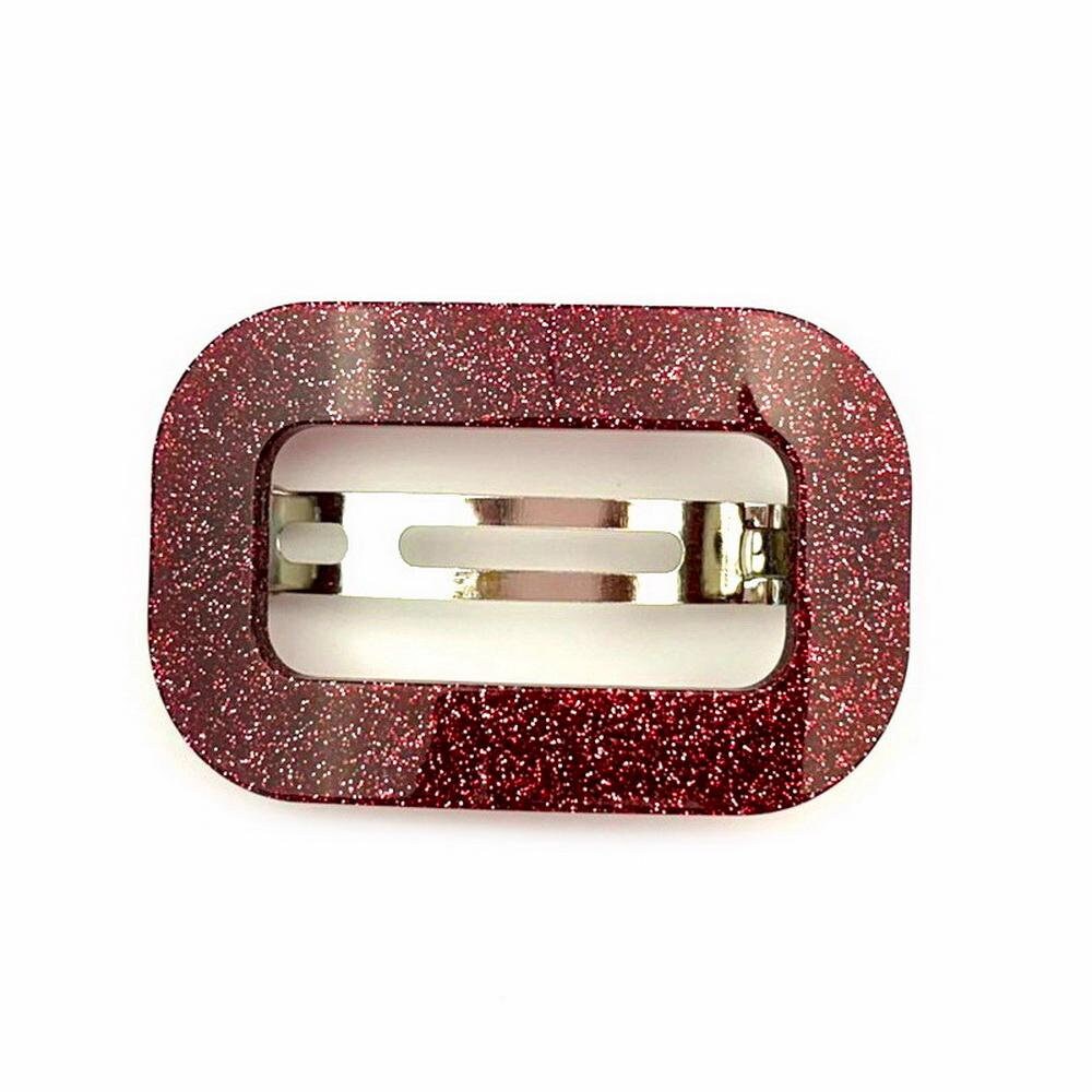 Barrette cheveux ajourée en acétate pailleté