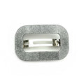 Barrette cheveux ajourée en acétate pailleté argent