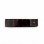 Barrette cheveux celluloid rectangulaire 9cm demi-blond strass