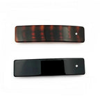 Barrette cheveux celluloid rectangulaire 9cm strass