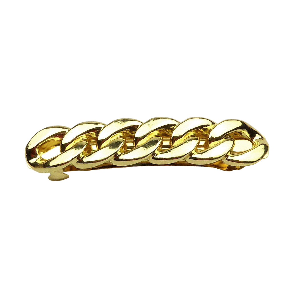 Barrette cheveux chaine métal doré