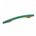 Barrette cheveux émail fine 10cm vert